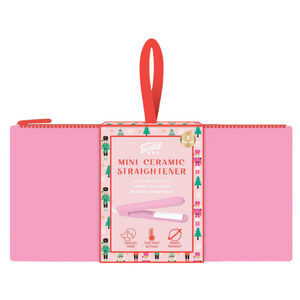 2PC MINI CERAMIC STRAIGHTNER WITH SOLID POUCH